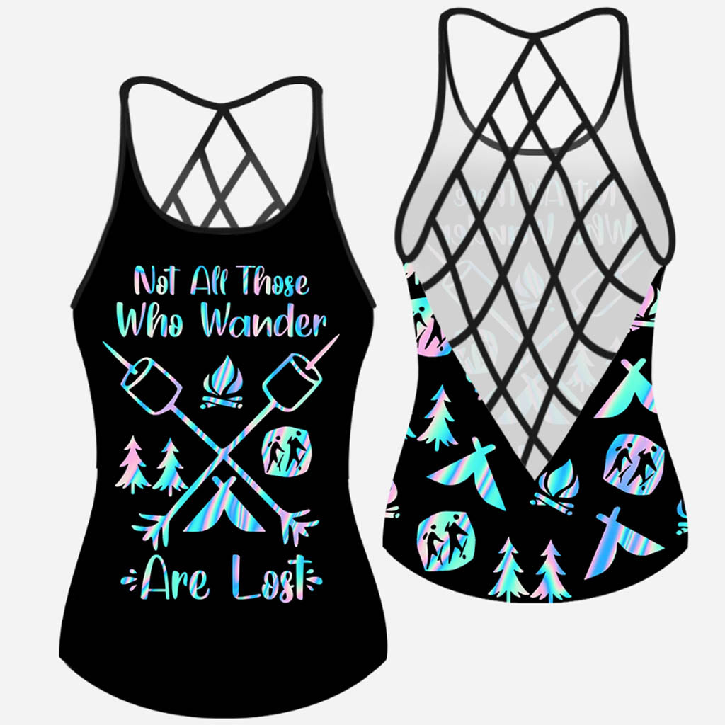 Not All Those Who Wander Are Lost - Camping Cross Tank Top