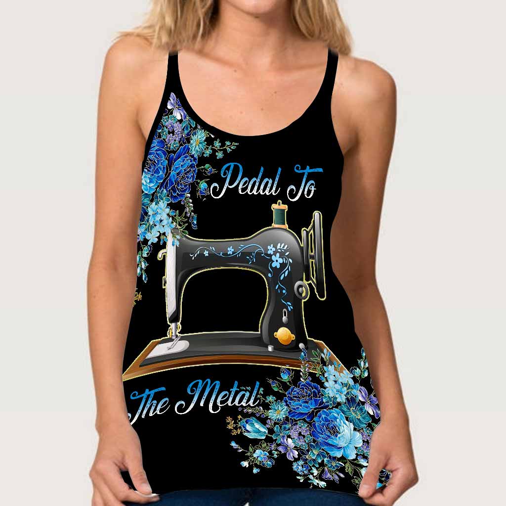 Pedal To The Metal  - Sewing Cross Tank Top