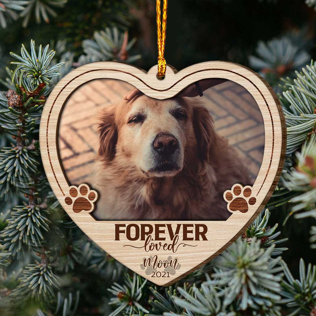 Forever Loved - Personalized Christmas Dog Layered Wood Ornament