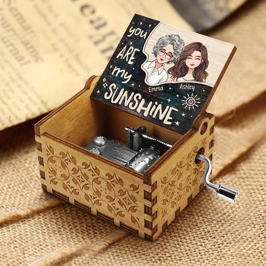 You Are My Sunshine - Personalized Mother's Day Mother Hand Crank Music Box