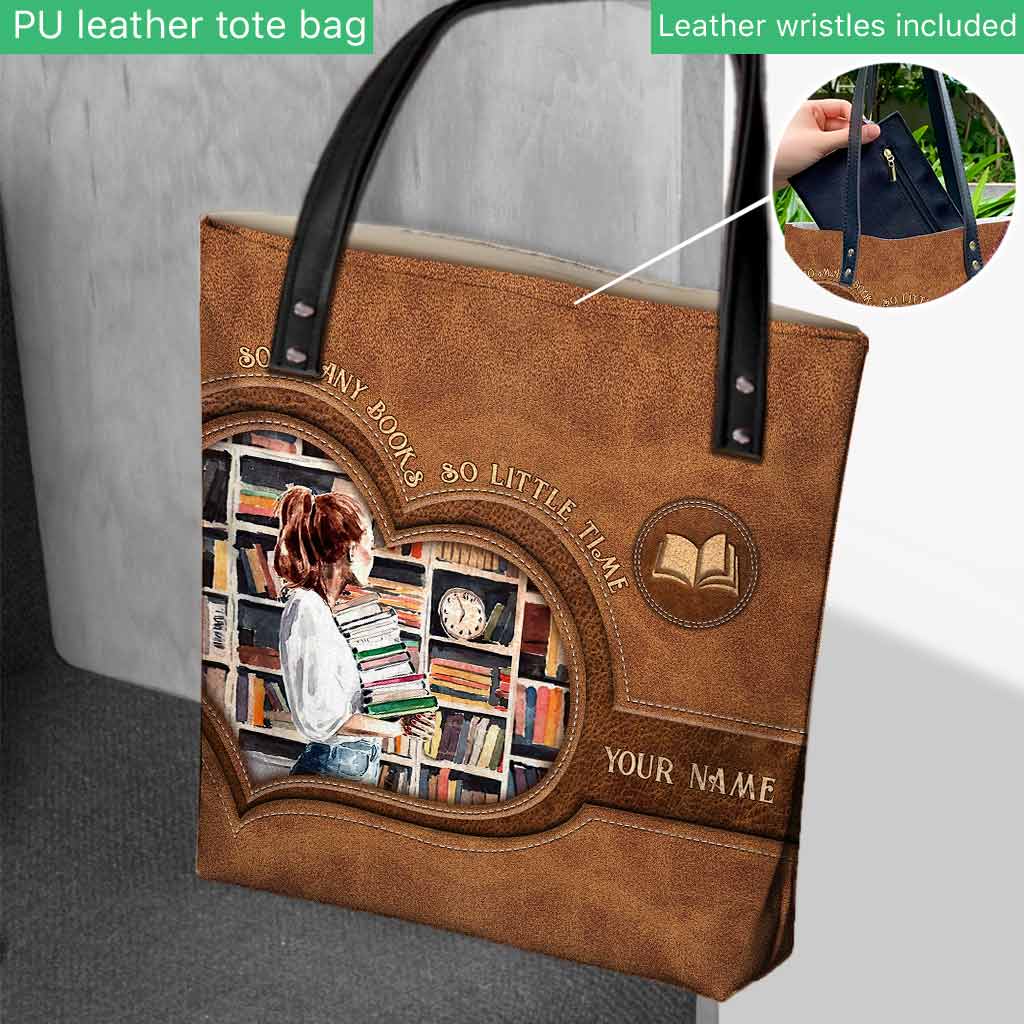 So Many Books Personalized Tote Bag