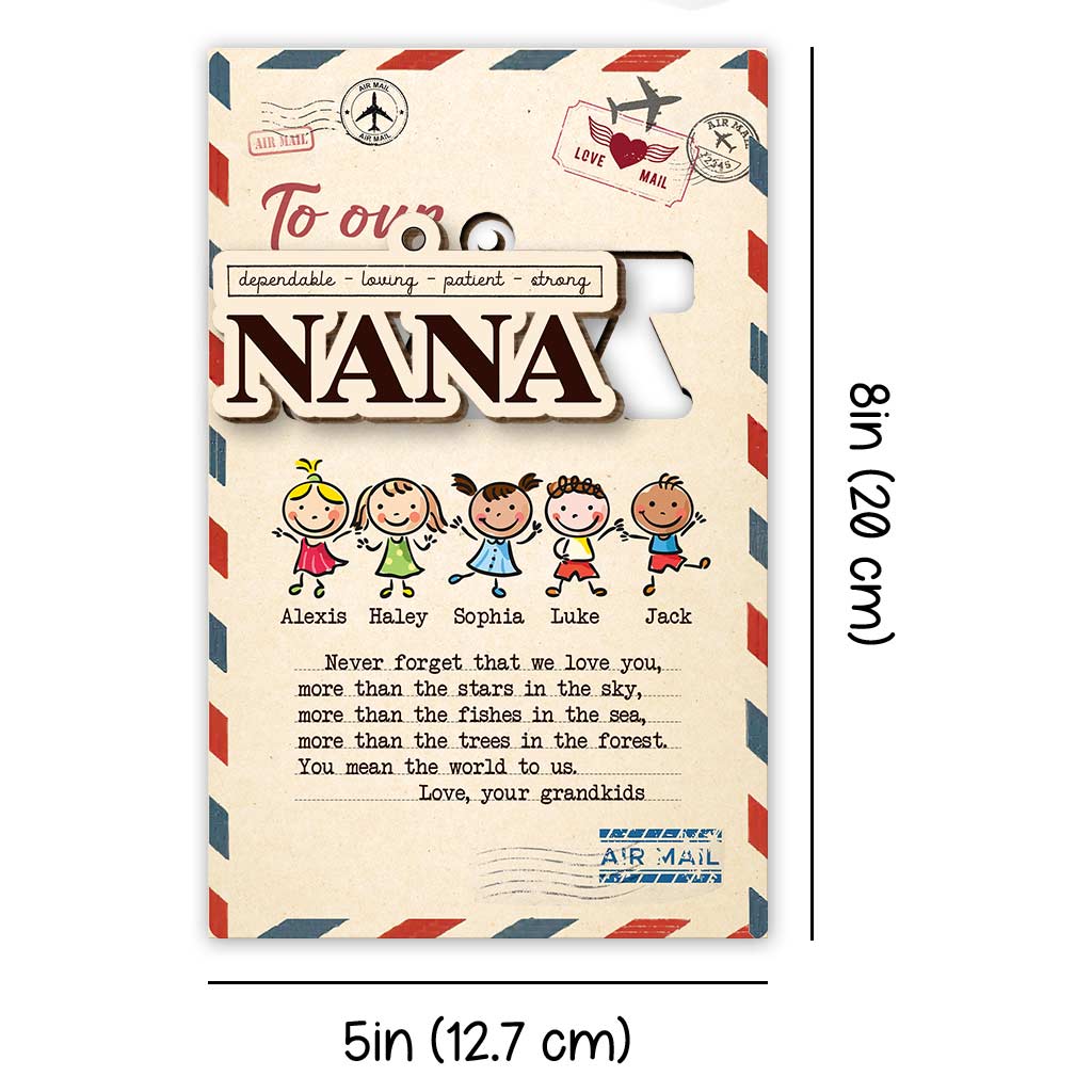 To Our Grandma - Personalized Christmas Grandma Wooden Card Pop Out Ornament