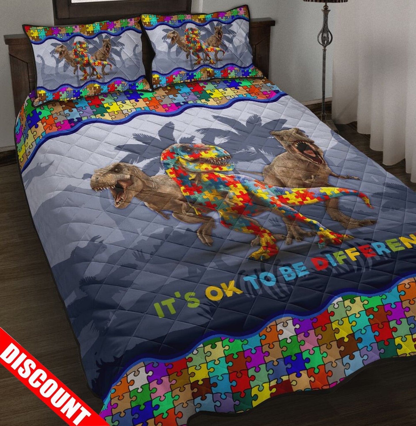 It's Ok To Be Different Autism Awareness Quilt Set 0523