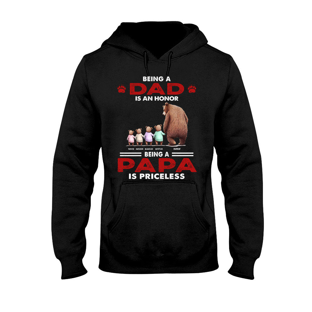 Priceless Papa Bear - Personalized Father's Day Grandpa T-shirt and Hoodie