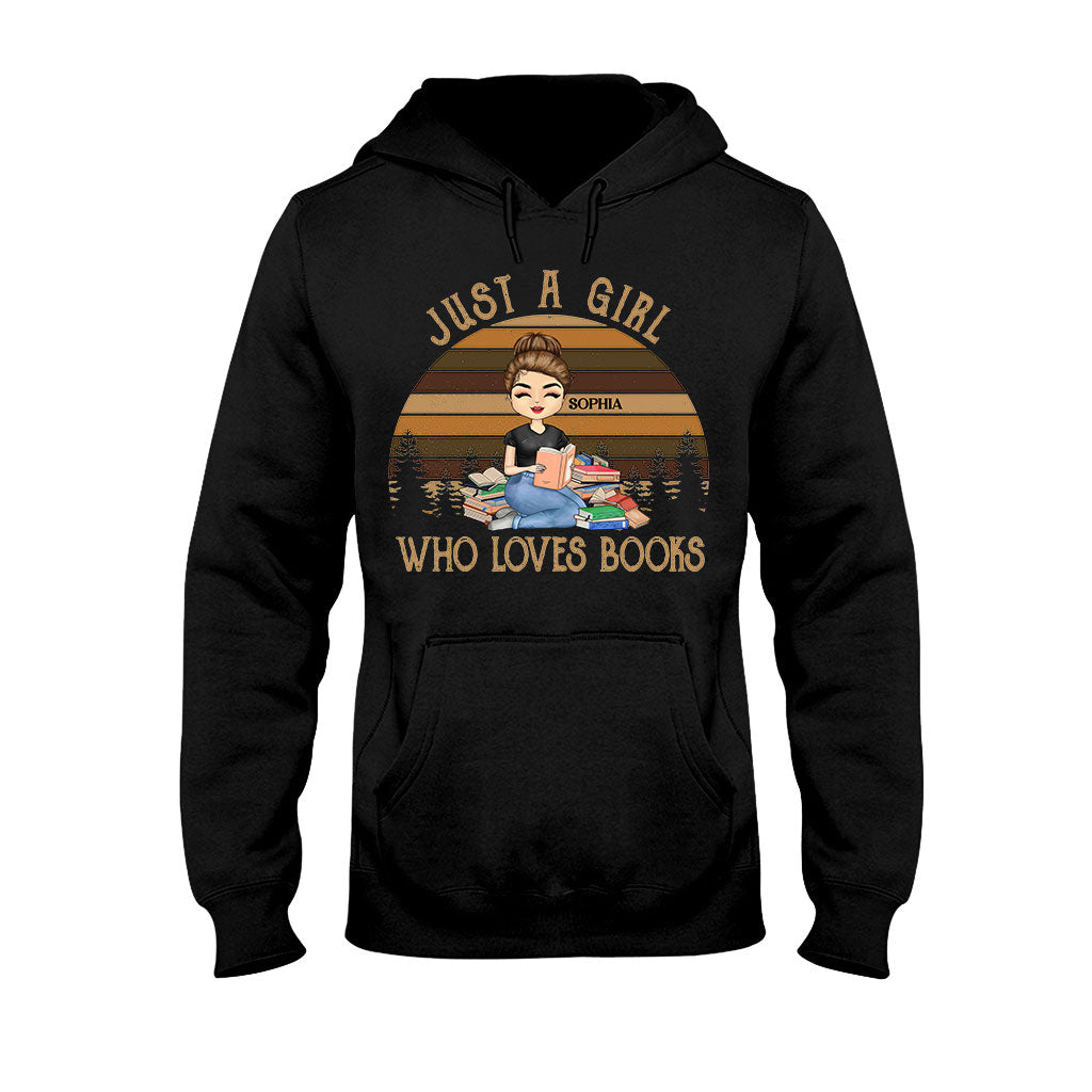 Just A Girl Who Loves Books - Personalized Book T-shirt and Hoodie