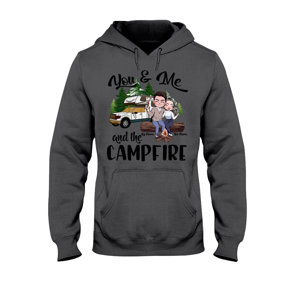 You And Me And The Campfire - Personalized Camping T-shirt and Hoodie