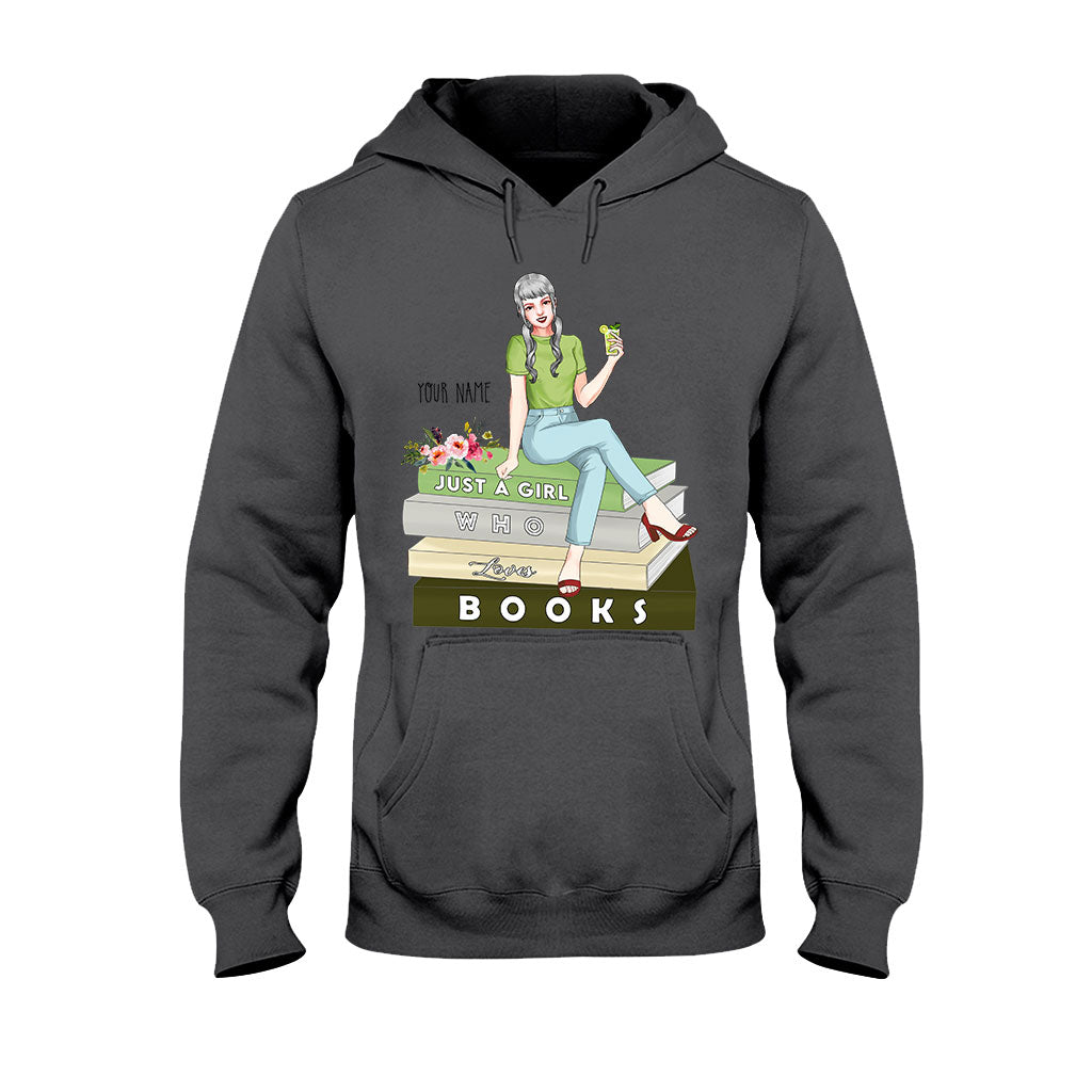 Just A Girl Who Loves Books - Personalized Book T-shirt and Hoodie