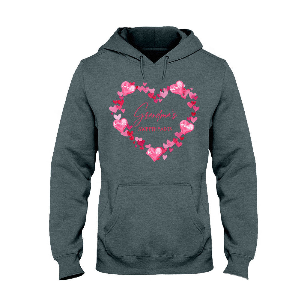 Grandma's Sweethearts - Personalized Valentine Grandma T-shirt and Hoodie