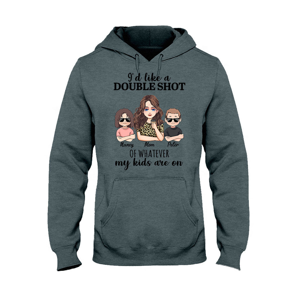 I'd Like A Double Shot - Personalized Mother's Day Mother T-shirt and Hoodie