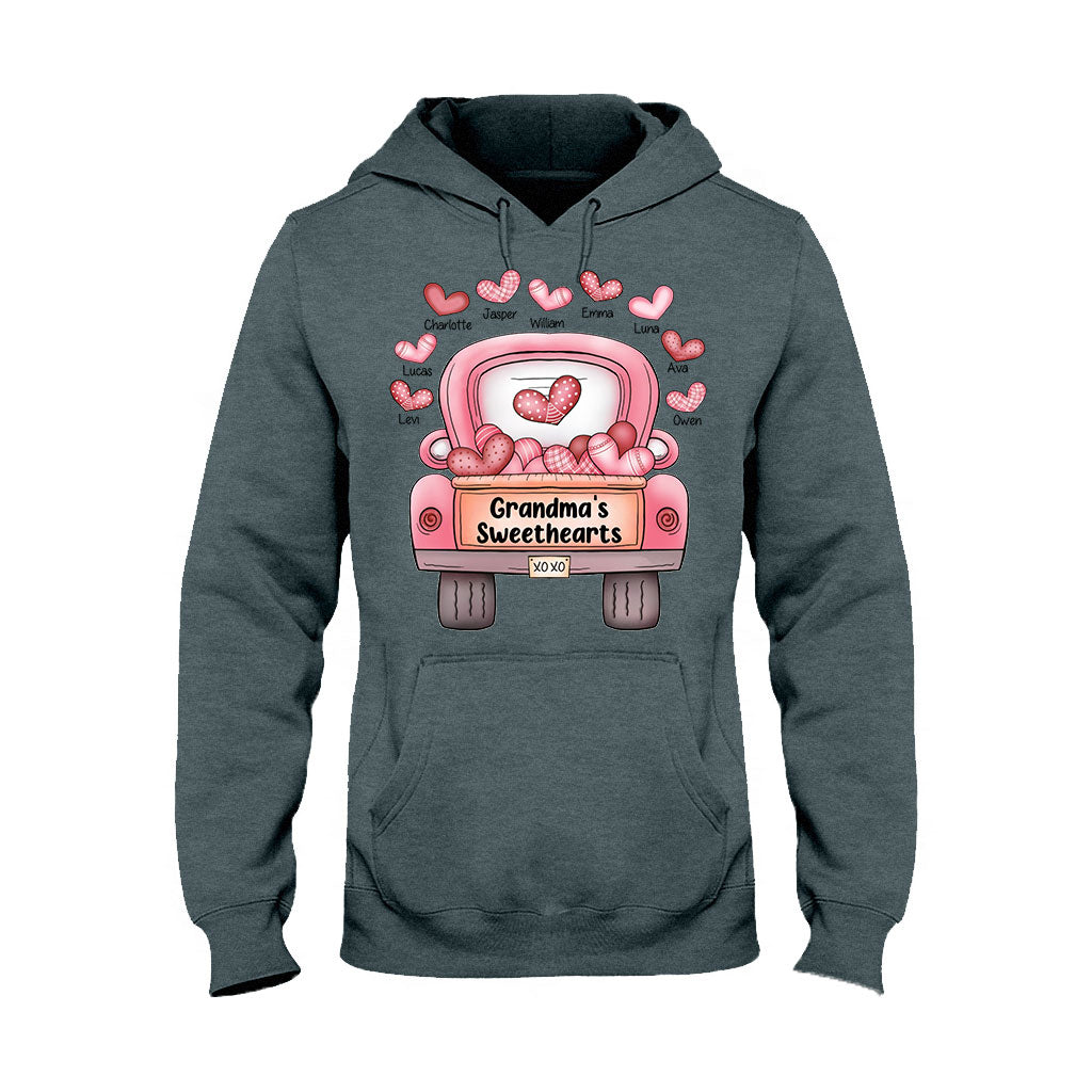 Grandma's Sweethearts - Personalized Valentine Grandma T-shirt and Hoodie