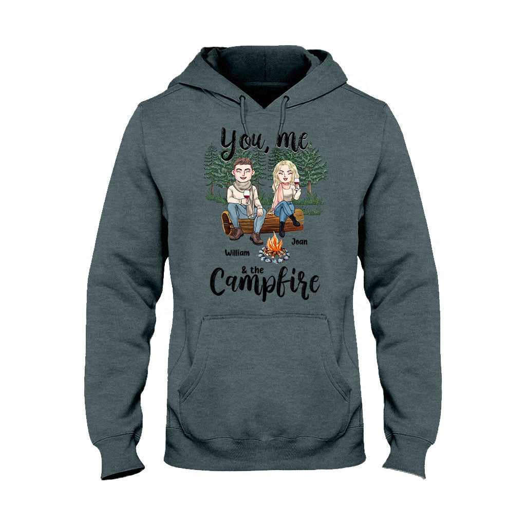 You Me And The Campfire - Personalized Couple Camping T-shirt and Hoodie