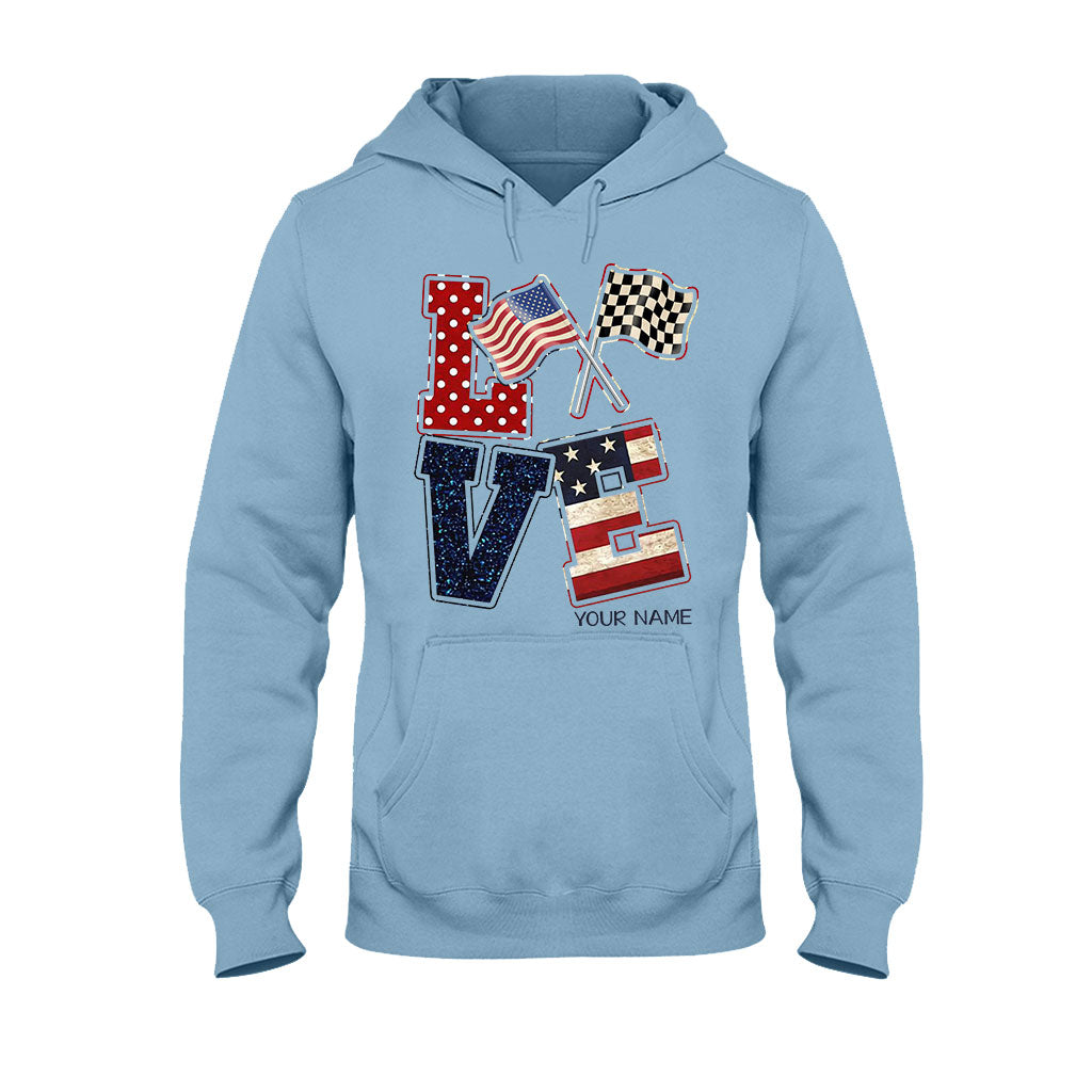 Love Racing - Personalized Independence Day T-shirt and Hoodie