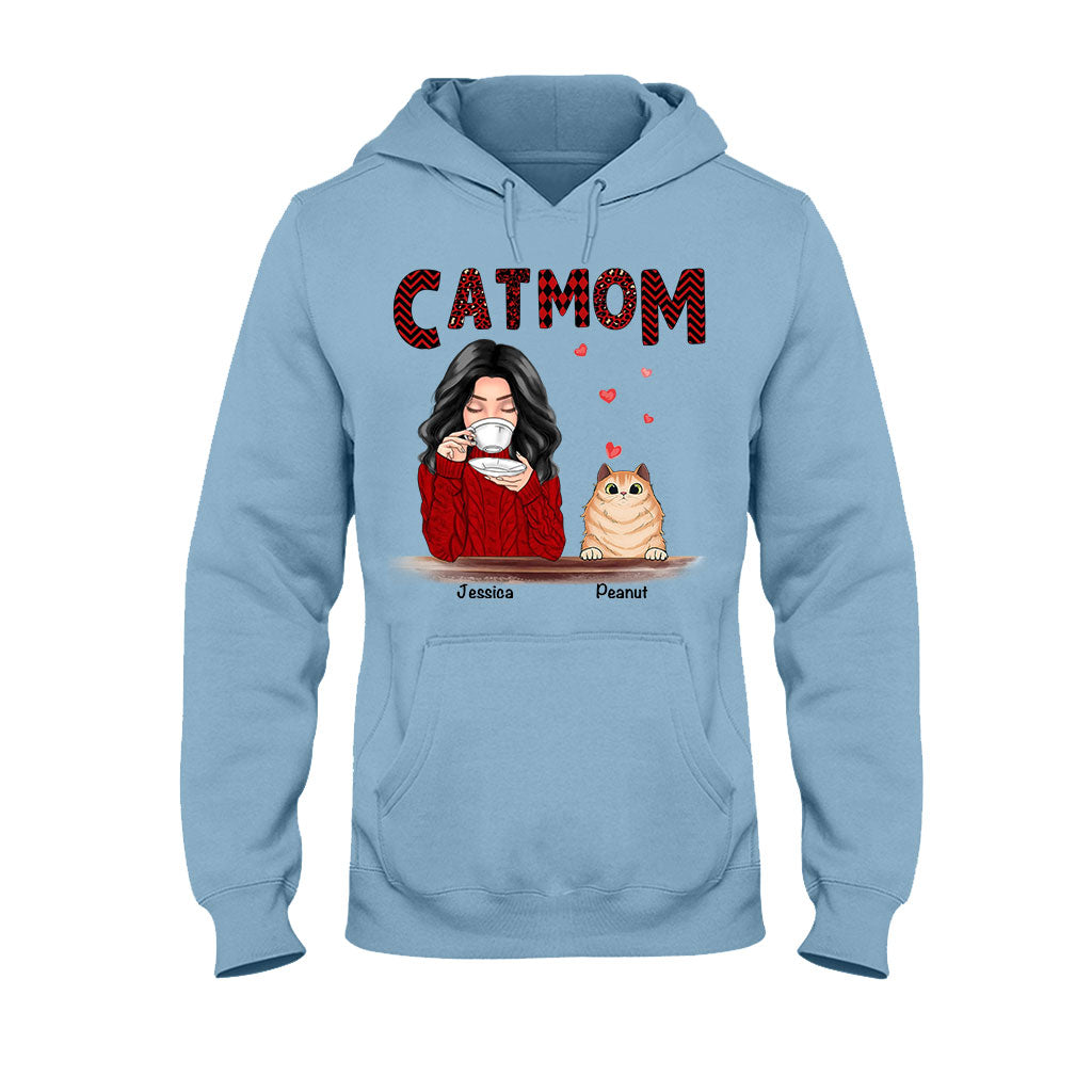 Cat Mom - Personalized Christmas Cat T-shirt and Hoodie