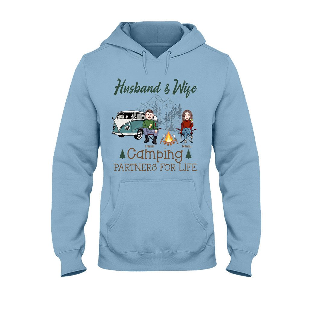 Husband And Wife Camping Couple For Life - Personalized Couple Camping T-shirt and Hoodie