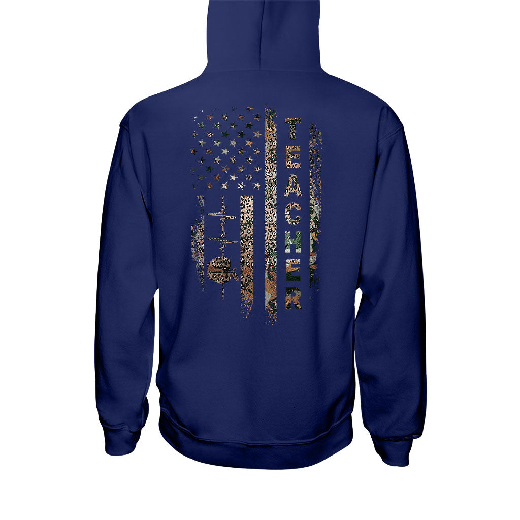 Teach Love Inspire - Personalized Independence Day Teacher T-shirt and Hoodie