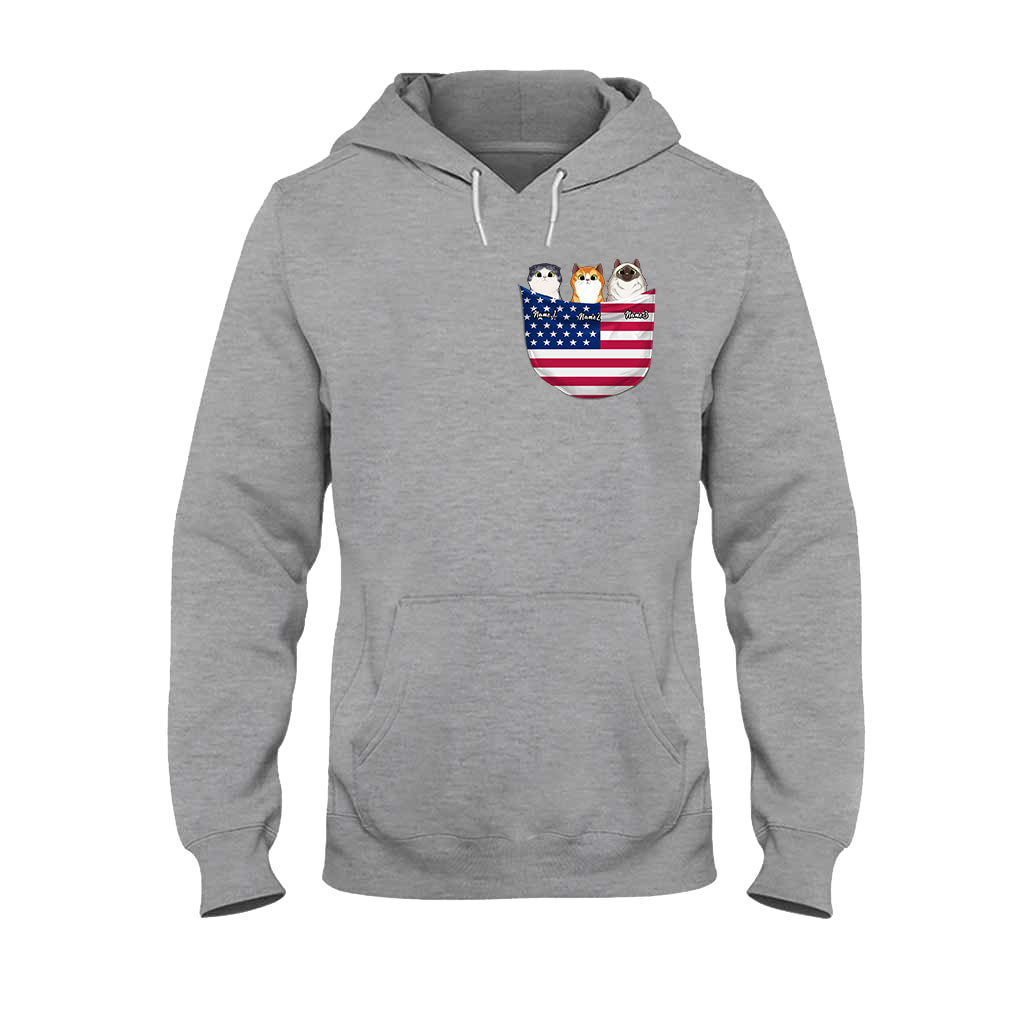The 4th Of July - Personalized Independence Day Cat T-shirt and Hoodie