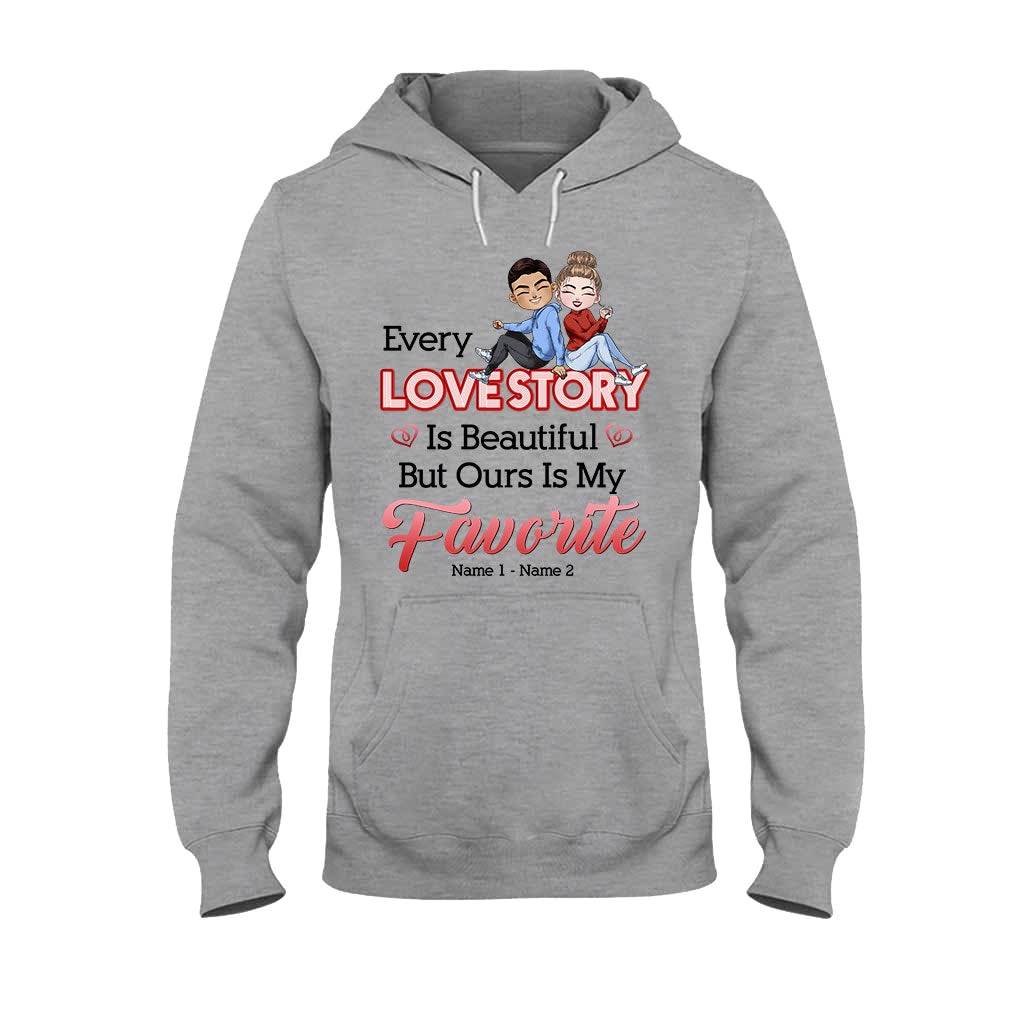 Our Love Story Is My Favorite - Personalized Couple T-shirt and Hoodie