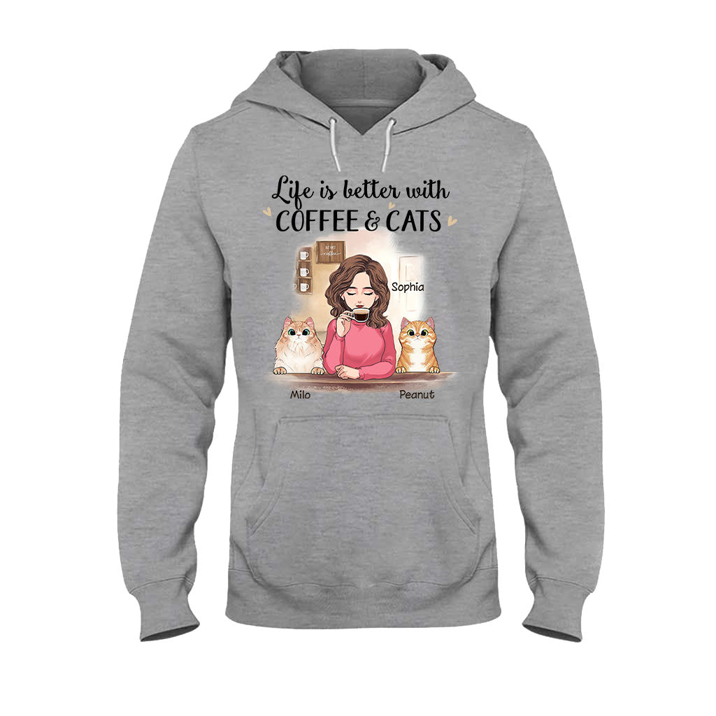 Life Is Better With Cat - Personalized Mother's Day Cat T-shirt and Hoodie