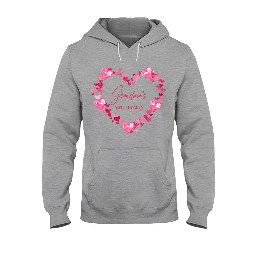 Grandma's Sweethearts - Personalized Valentine Grandma T-shirt and Hoodie