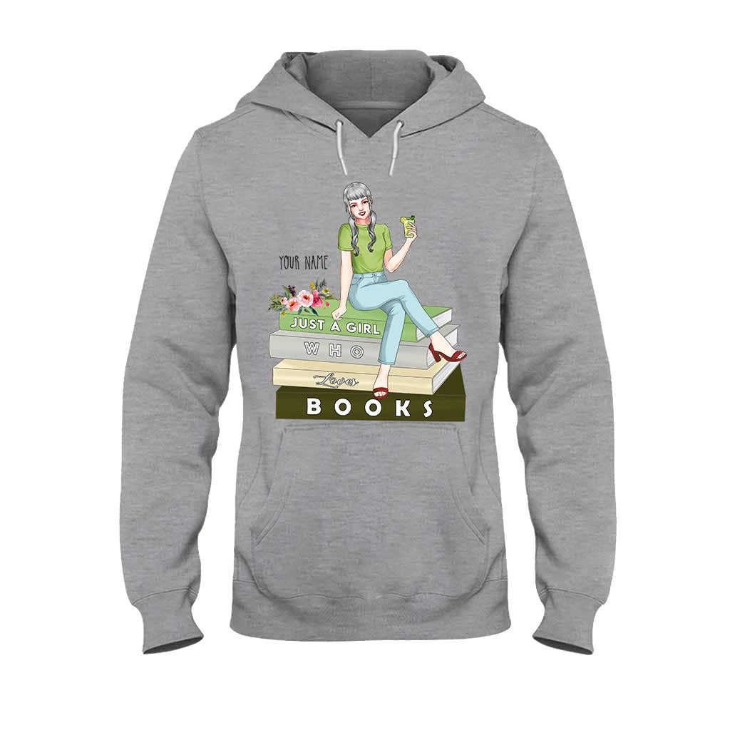 Just A Girl Who Loves Books - Personalized Book T-shirt and Hoodie