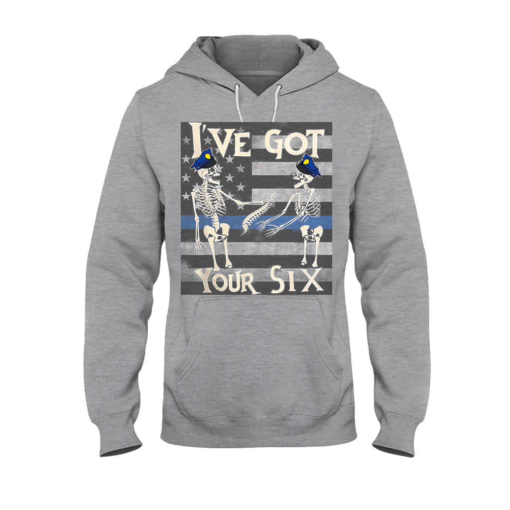 I've Got Your Six Funny Skeletons Halloween - Police Officer T-shirt And Hoodie