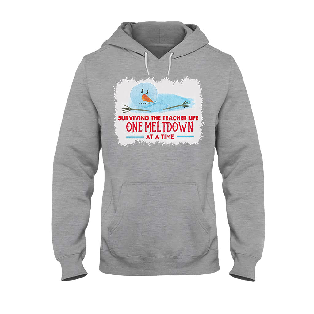 One Meltdown A Time - Personalized Teacher T-shirt and Hoodie