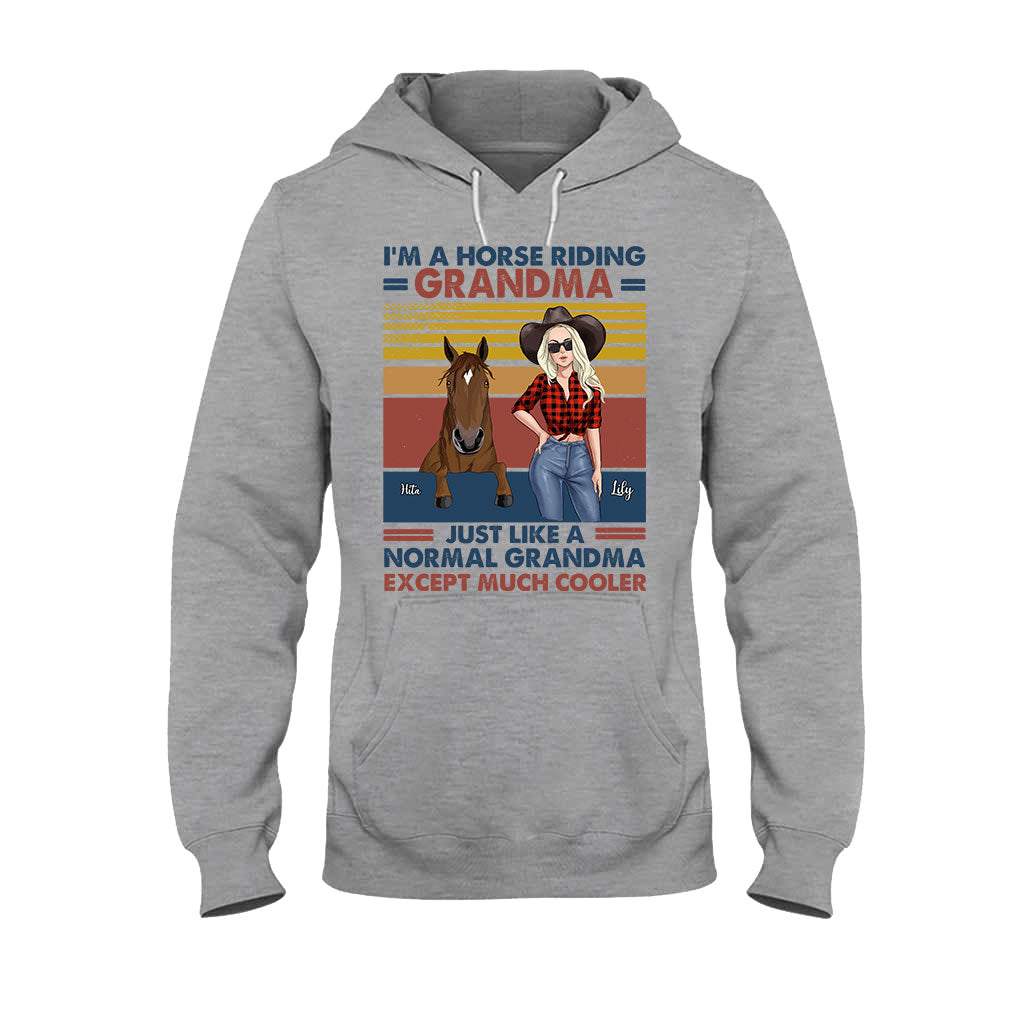 Horse Riding Grandma - Personalized Mother's Day Grandma T-shirt and Hoodie