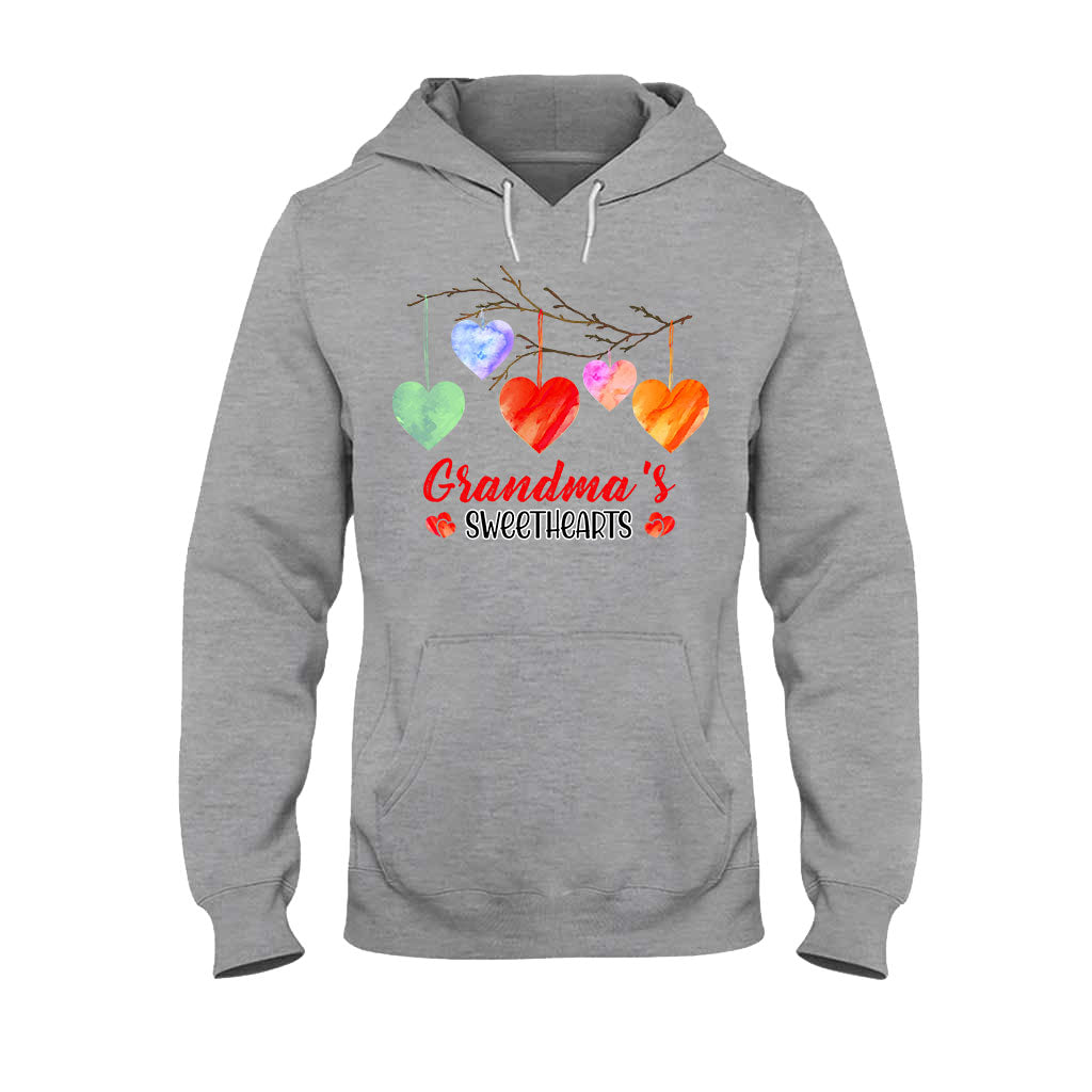 Grandma's Sweethearts - Personalized Valentine Grandma T-shirt and Hoodie