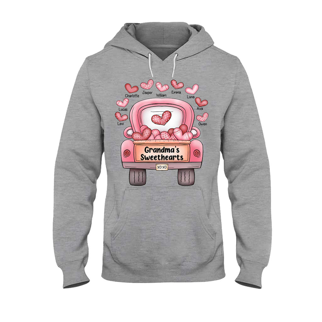 Grandma's Sweethearts - Personalized Valentine Grandma T-shirt and Hoodie
