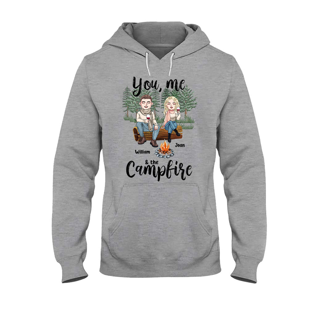You Me And The Campfire - Personalized Couple Camping T-shirt and Hoodie