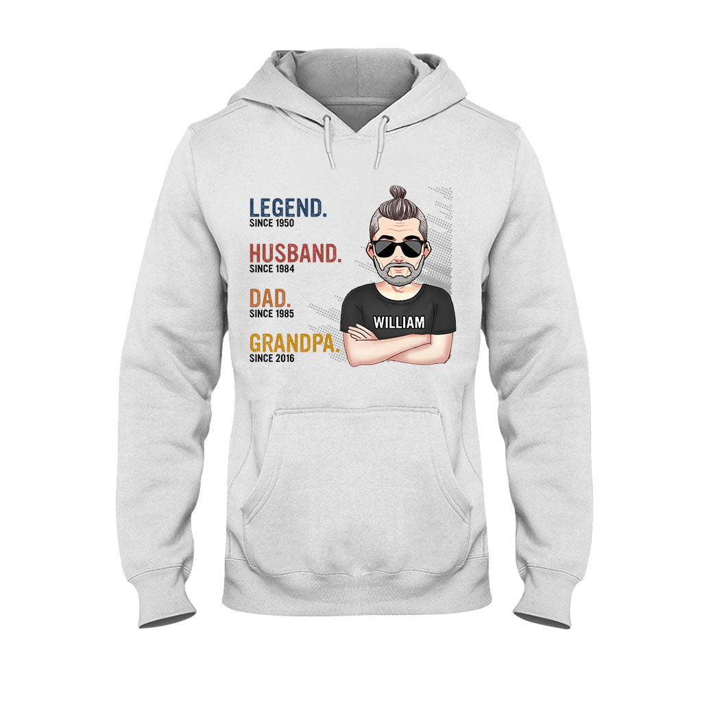 Legend Husband Dad Grandpa - Personalized Father T-shirt and Hoodie