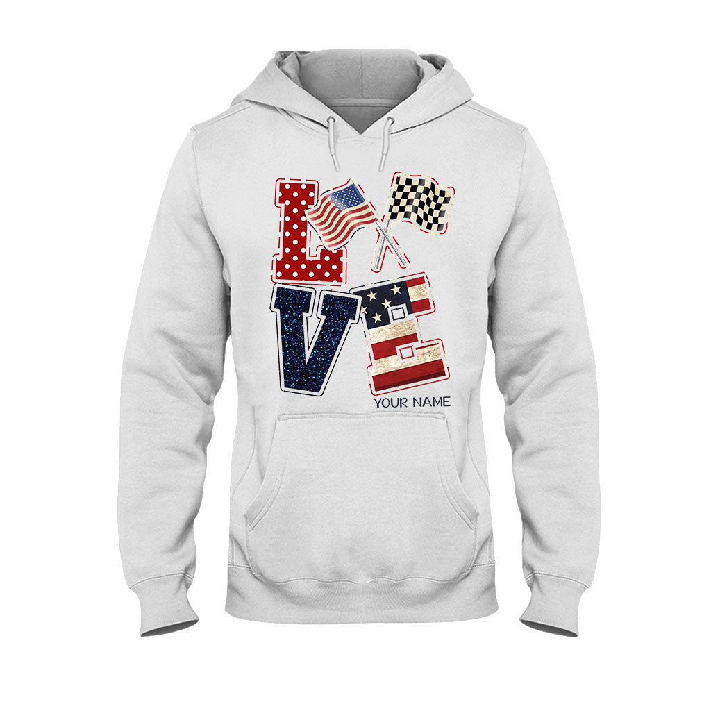 Love Racing - Personalized Independence Day T-shirt and Hoodie