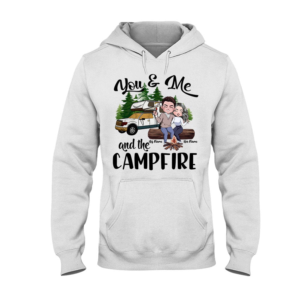 You And Me And The Campfire - Personalized Camping T-shirt and Hoodie