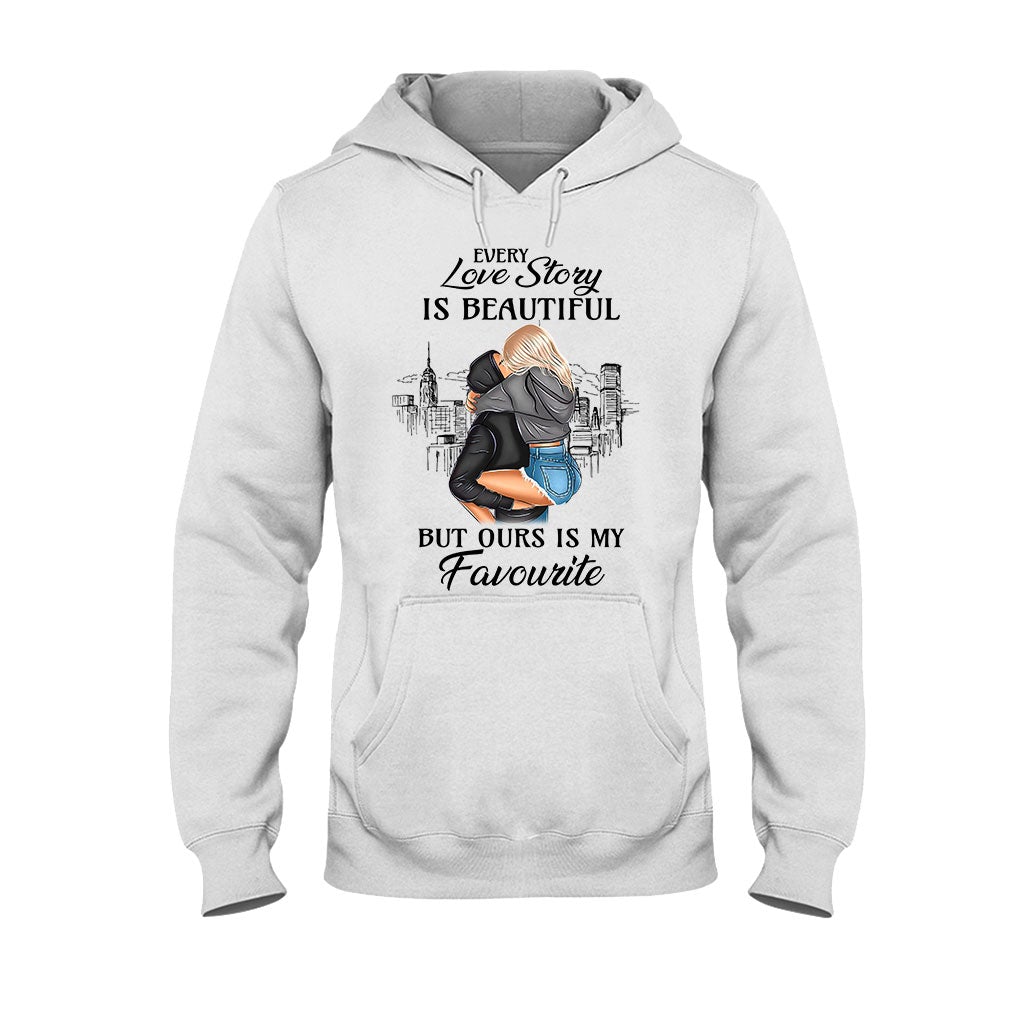 Every Love Story Is Beautiful But Ours Is My Favourite - Personalized Couple T-shirt and Hoodie