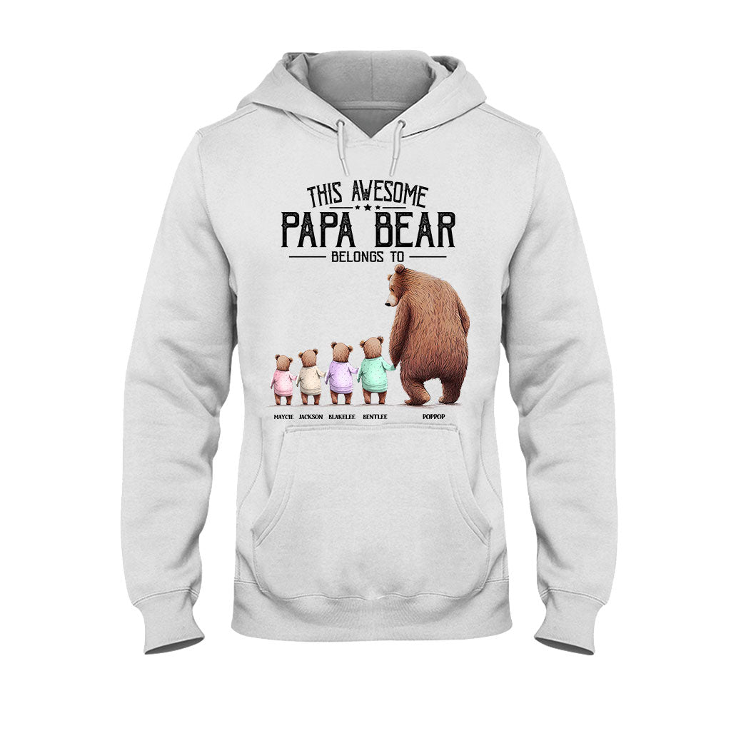 This Papa Bear Belongs To - Personalized Grandpa T-shirt and Hoodie
