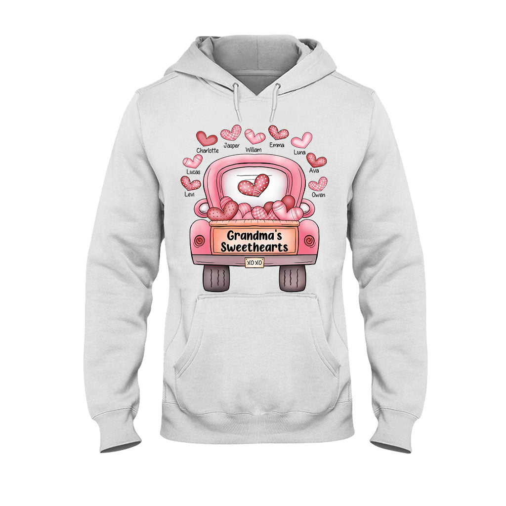 Grandma's Sweethearts - Personalized Valentine Grandma T-shirt and Hoodie