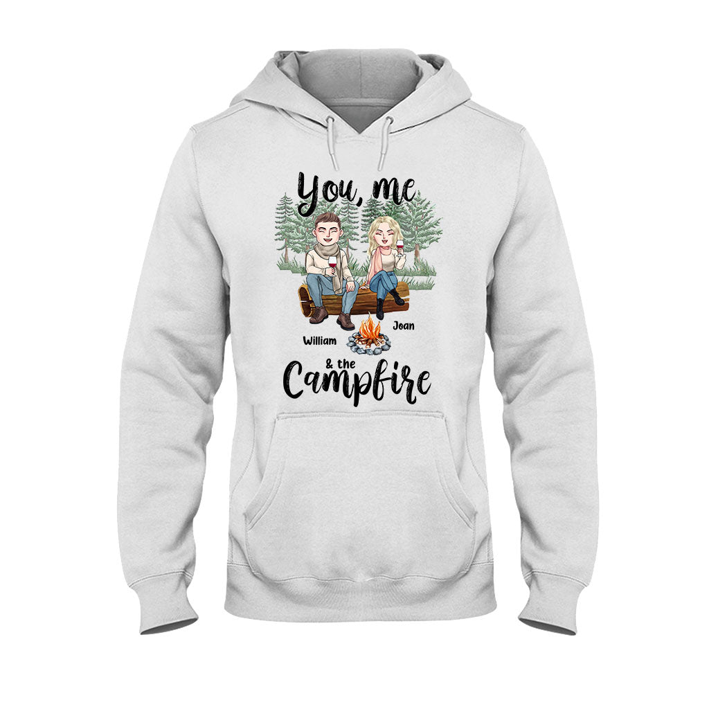 You Me And The Campfire - Personalized Couple Camping T-shirt and Hoodie