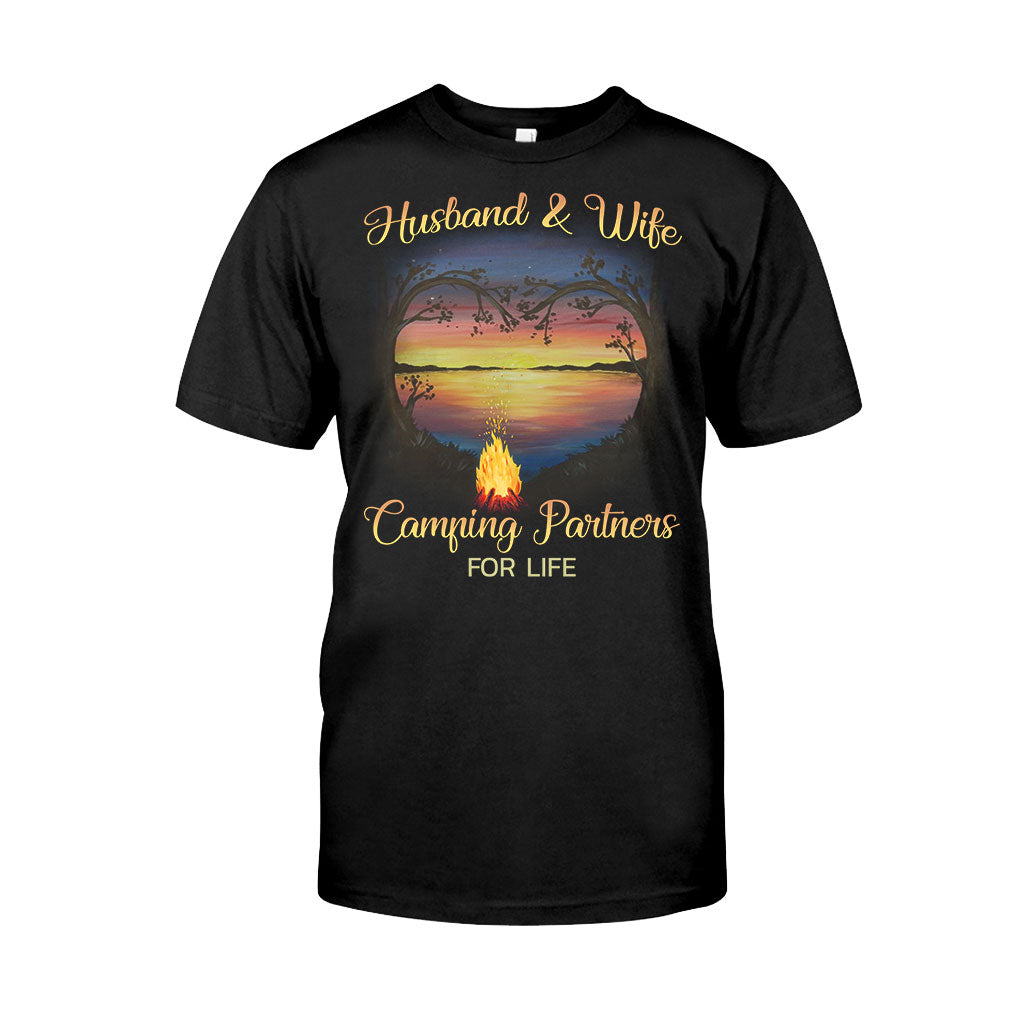 Husband And Wife Camping Partners For Life - T-shirt and Hoodie 1121