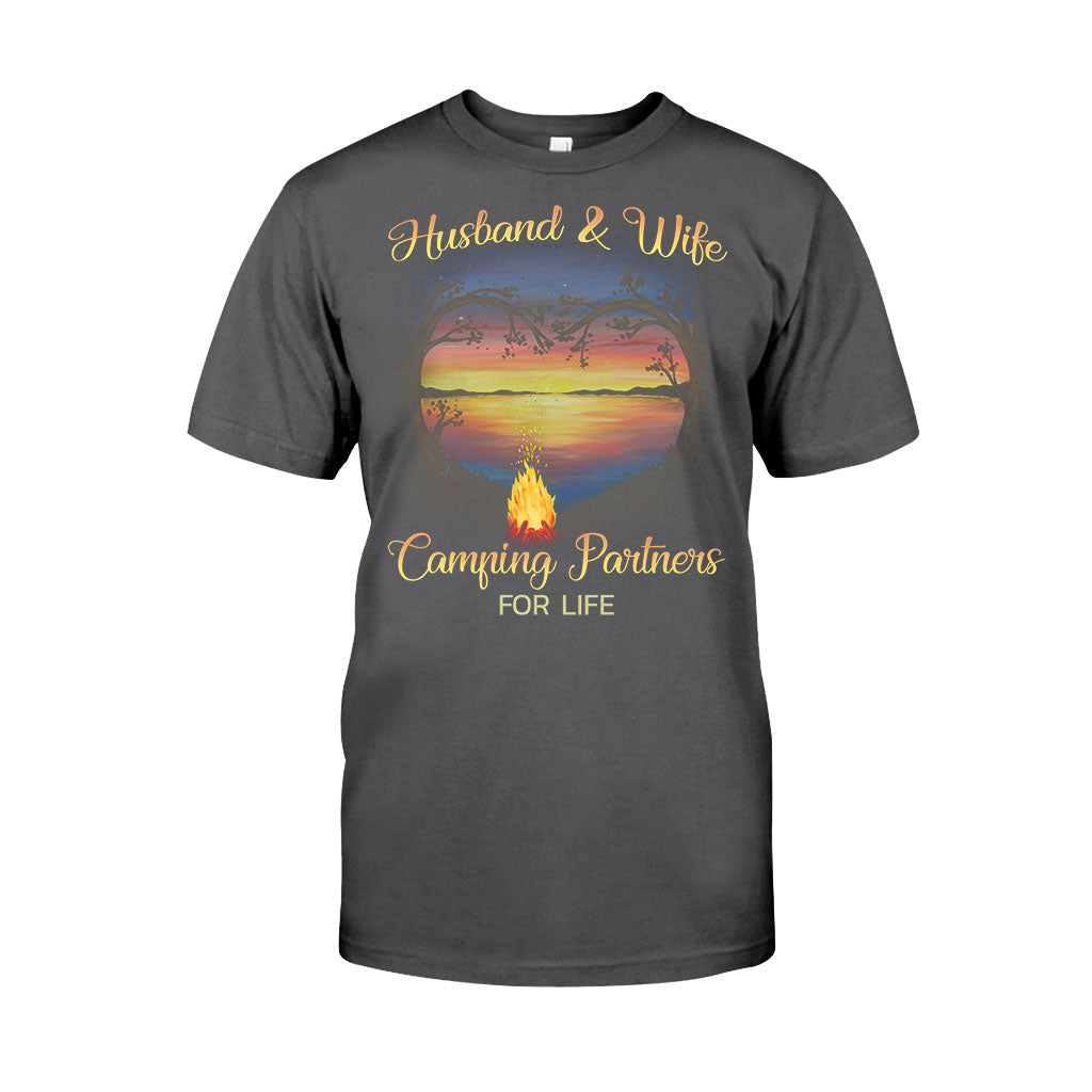 Husband And Wife Camping Partners For Life - T-shirt and Hoodie 1121