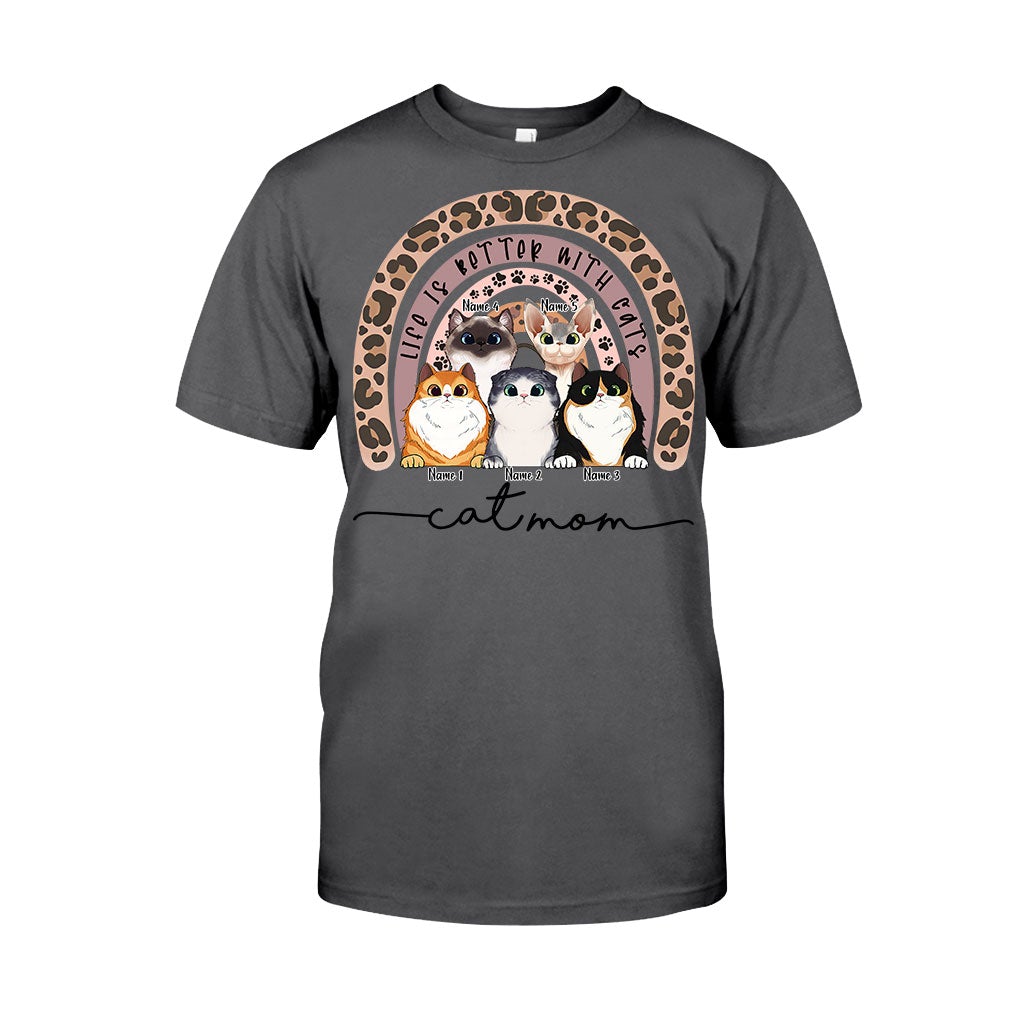 Cat Mom - Personalized Cat T-shirt and Hoodie