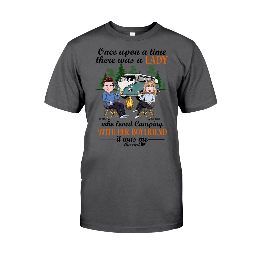 Once Upon A Time There Was A Lady - Personalized Camping Couple T-shirt and Hoodie