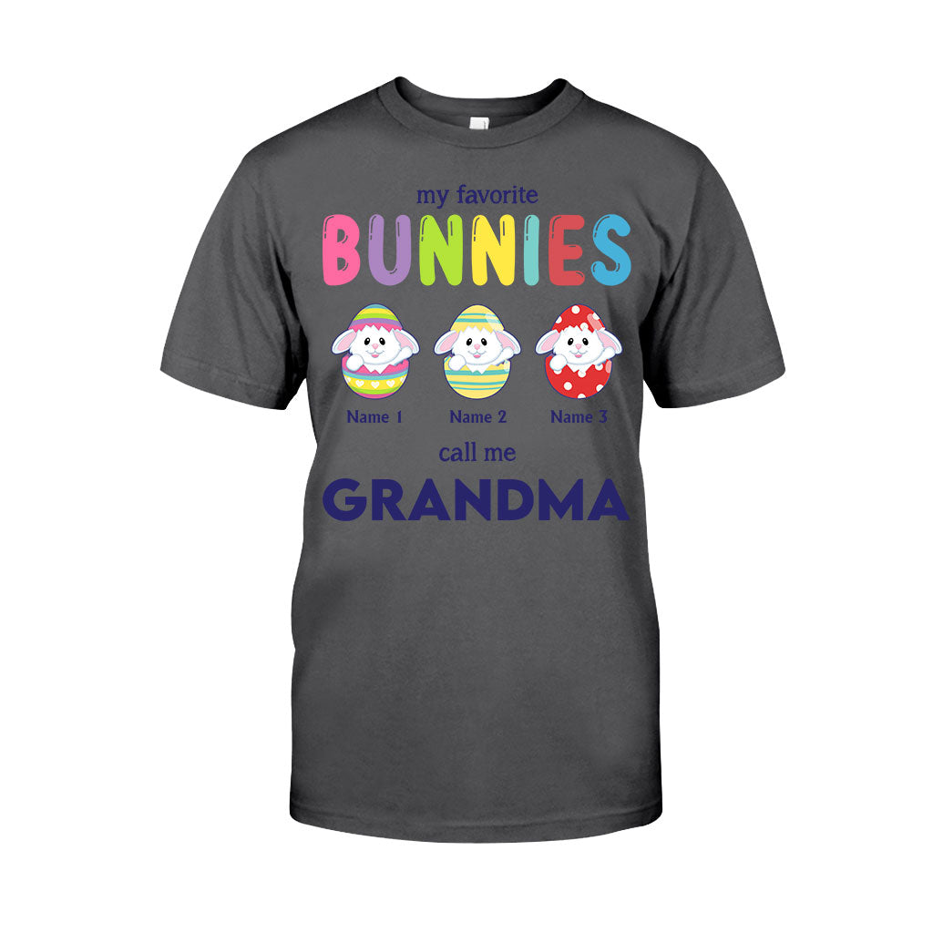 My Favorite Bunnies Call Me Grandma - Personalized Mother's Day Easter T-shirt and Hoodie