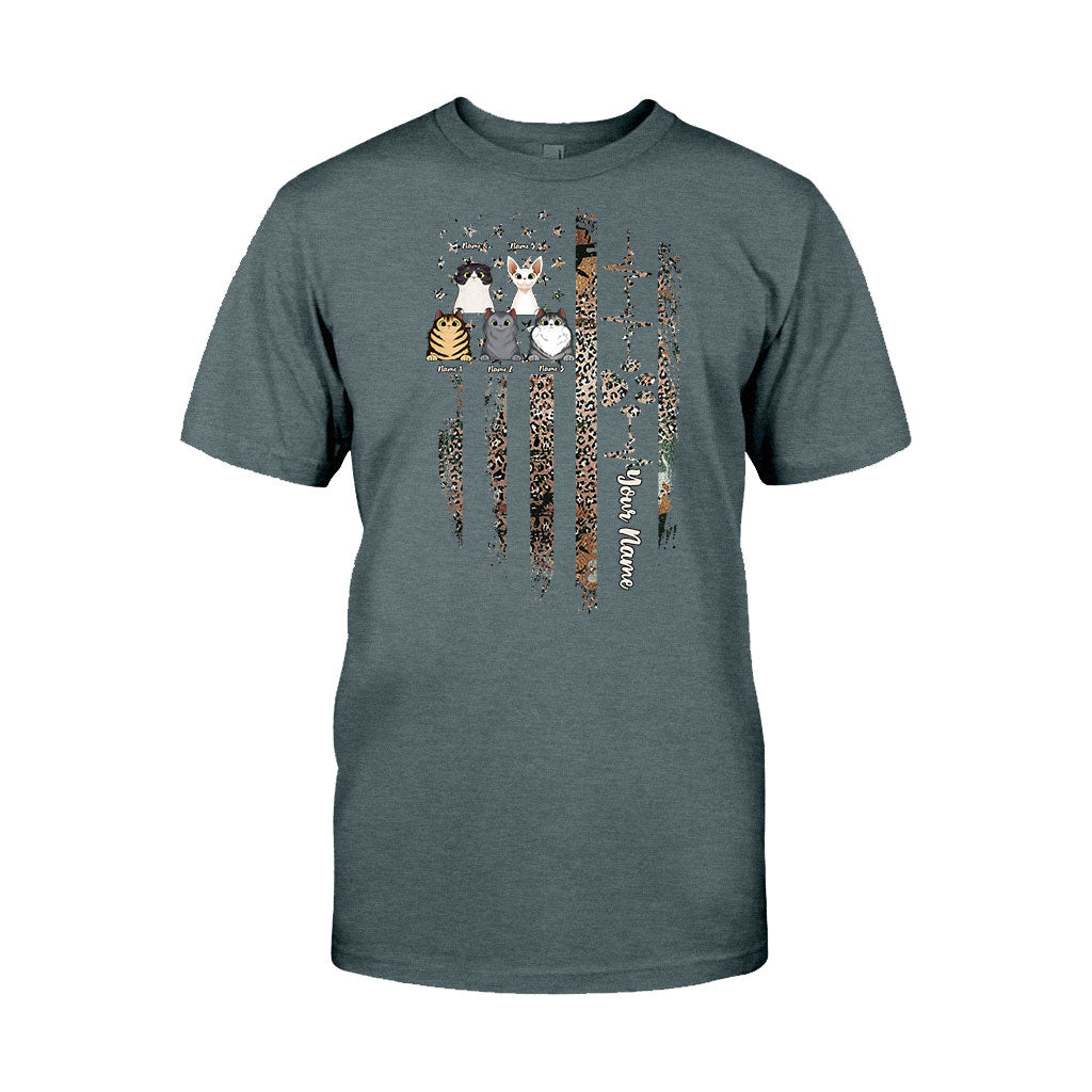 Love My Cats - Personalized Independence Day Cat T-shirt and Hoodie