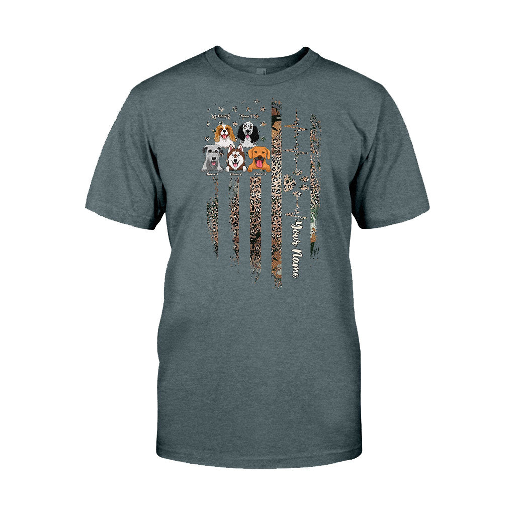 Love My Dogs - Personalized Independence Day Dog T-shirt and Hoodie