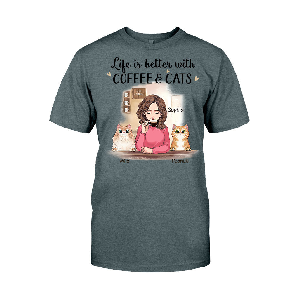 Life Is Better With Cat - Personalized Mother's Day Cat T-shirt and Hoodie