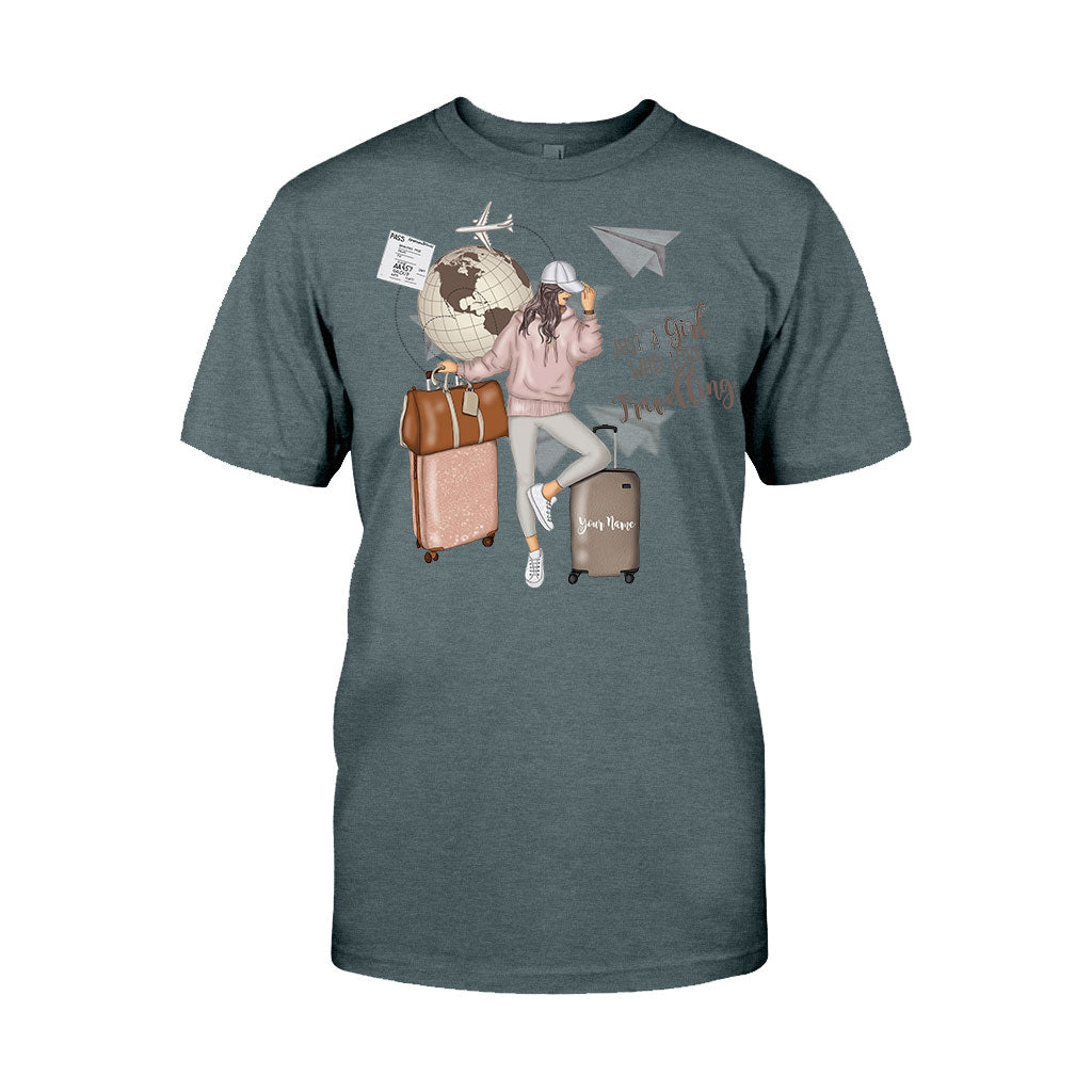 Just A Girl Who Loves Travelling - Personalized T-shirt and Hoodie
