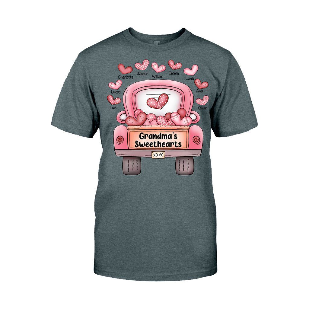 Grandma's Sweethearts - Personalized Valentine Grandma T-shirt and Hoodie
