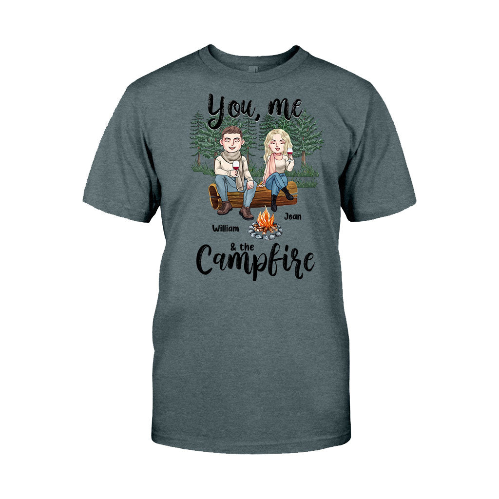 You Me And The Campfire - Personalized Couple Camping T-shirt and Hoodie