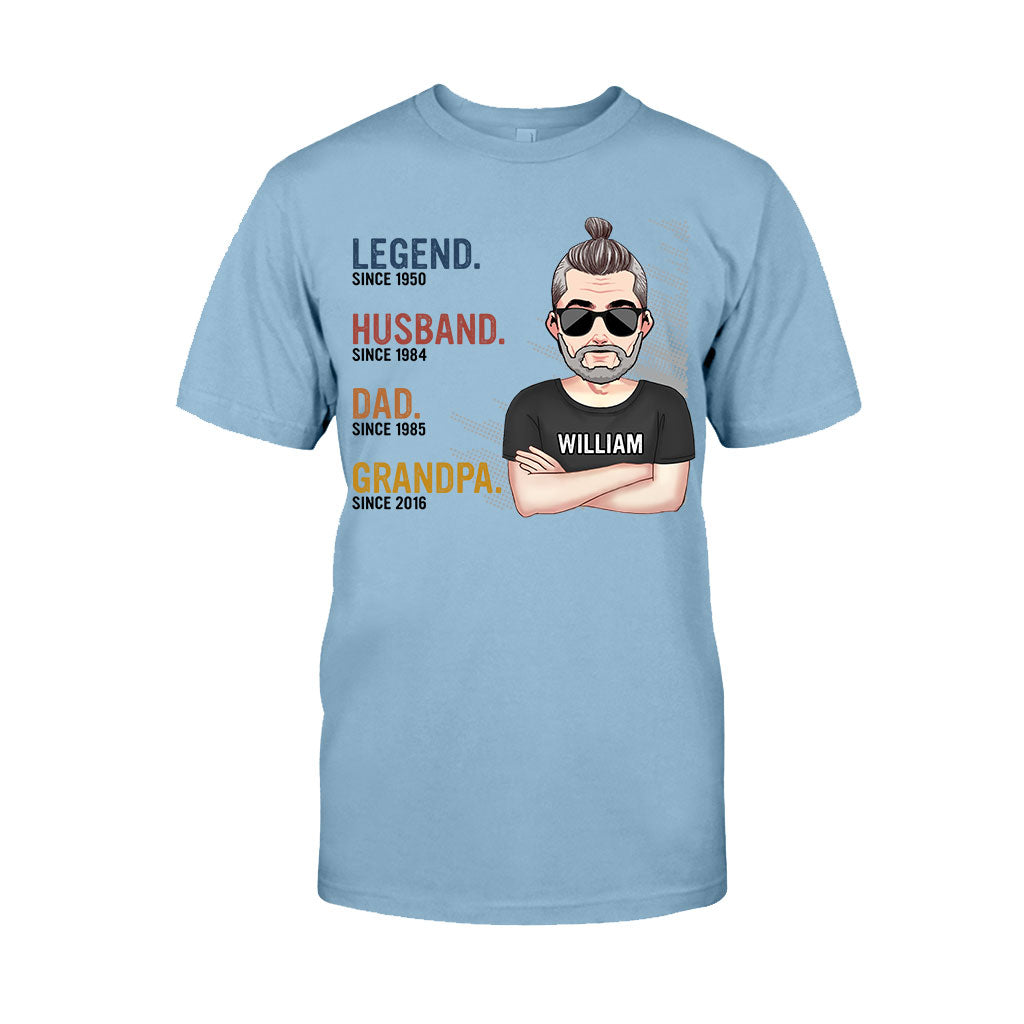 Legend Husband Dad Grandpa - Personalized Father T-shirt and Hoodie