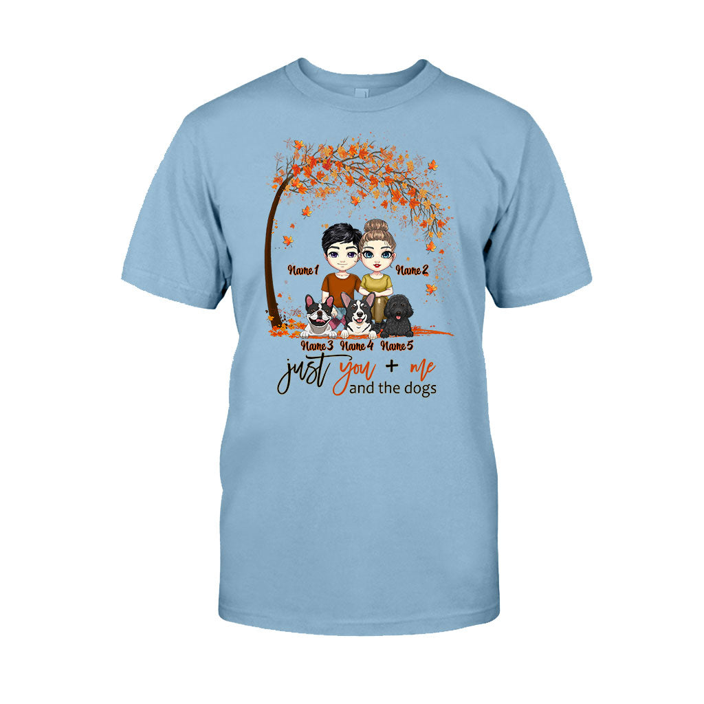 You Me And The Dogs - Personalized Fall Couple T-shirt and Hoodie